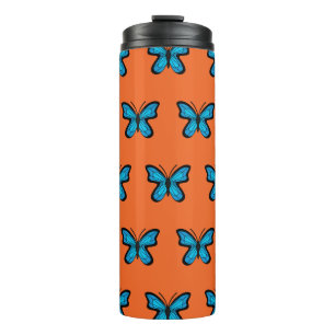 Blauer Schmetterling Thermosbecher