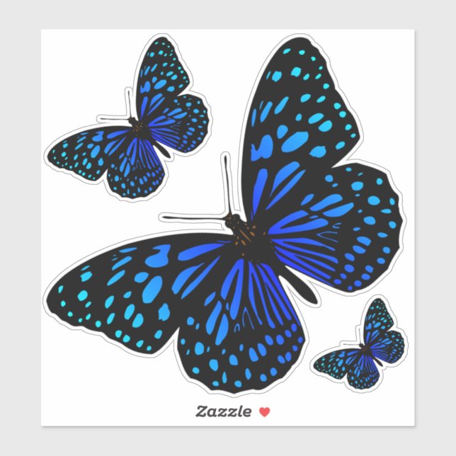 Blauer Schmetterling Thunder_Cove Aufkleber (Blatt)