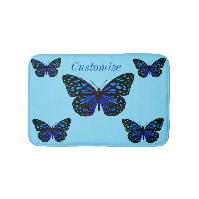 Blauer Schmetterling Thunder_Cove Badematte (Vorderseite)
