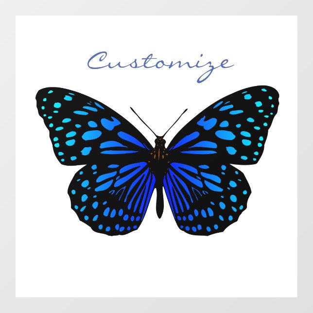 Blauer Schmetterling Thunder_Cove Fensteraufkleber (Blatt)