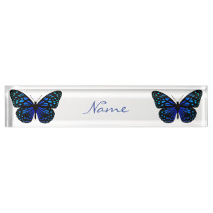 Blauer Schmetterling Thunder_Cove Namensplakette