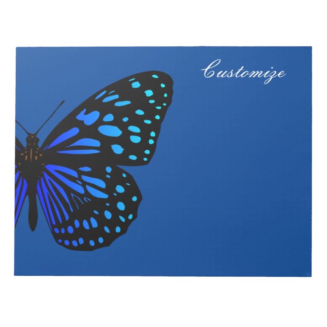 Blauer Schmetterling Thunder_Cove Notizblock (Vorderseite)