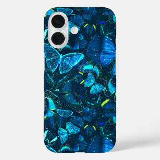 Blauer Schmetterling träumerische Ästhetik himmlis iPhone 16 Hülle