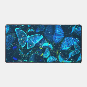 Blauer Schmetterling Träumerische Verspielte Arbei Schreibtischunterlage