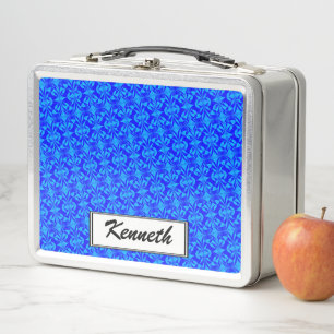 Blauer Schmetterling von Kenneth Yoncich Metall Lunch Box