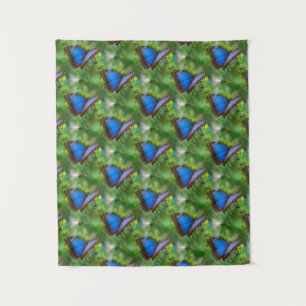 Blauer Schmetterling Wandteppich