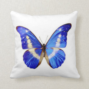 Blauer Schmetterling - Wurfs-Kissen Kissen