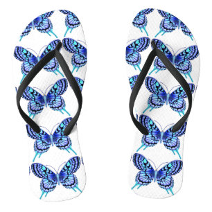 blauer Schmetterlingsentwurf Flip Flops