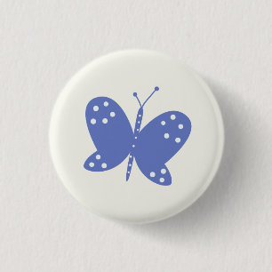 Blauer Schmetterlingsknopf Button