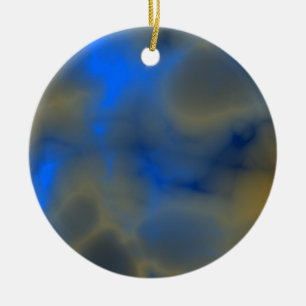 blauer Schmuck mit Wolken Keramikornament