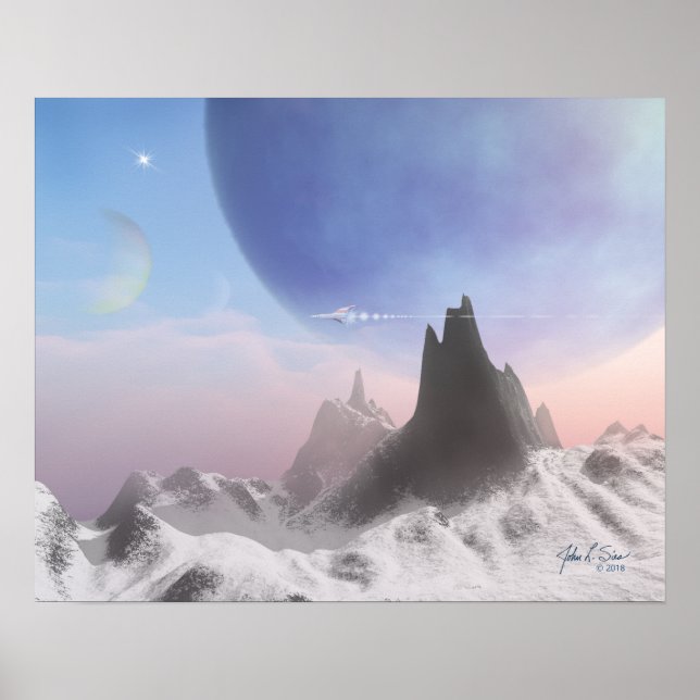 Blauer Schnee (20 x 16) Poster (Vorne)