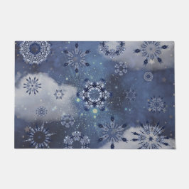 Blauer Schnee Fußmatte