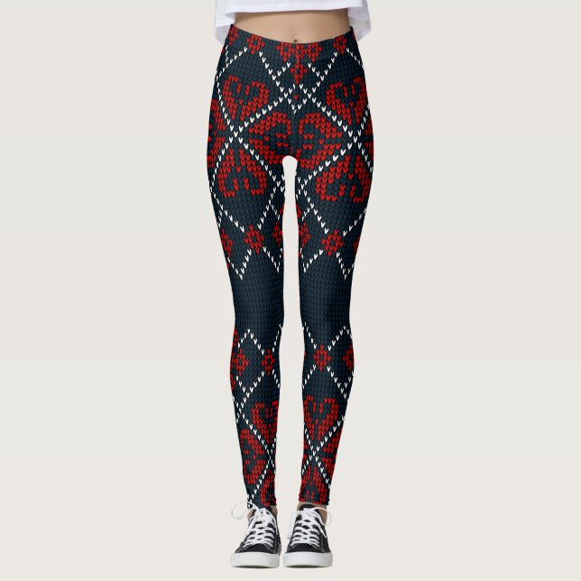 Blauer Schnee Leggings (Vorderseite)
