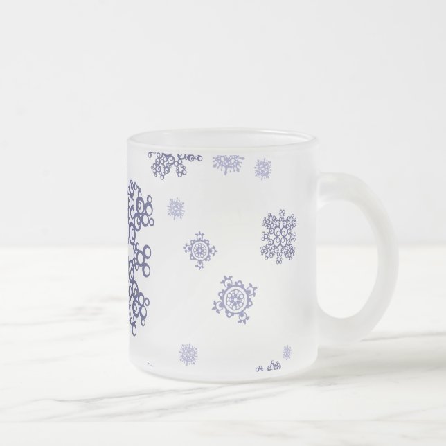 Blauer Schnee Mattglastasse (Rechts)