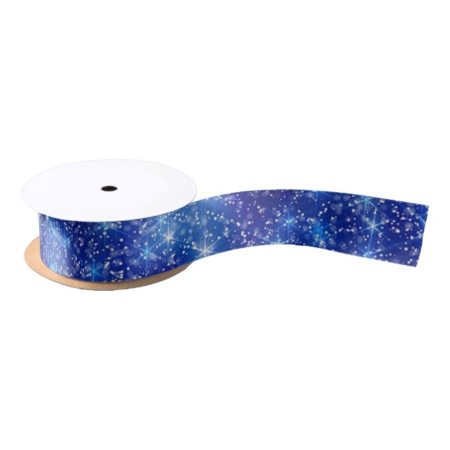 Blauer Schnee Satinband (Spule)