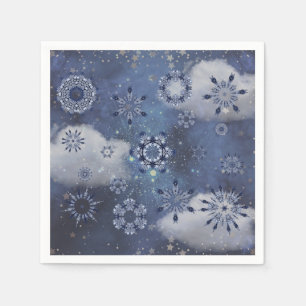 Blauer Schnee Serviette