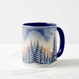 Blauer Schnee von der Modernen Weihnachtszeit Auro Tasse