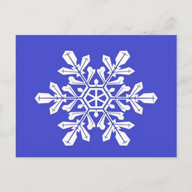 Blauer Schneefall nach der Postkarte (Vorderseite)