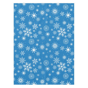 Blauer Schneeflocke-Weihnachtsentwurf Tischdecke
