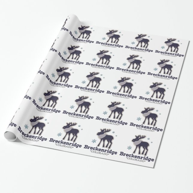 Blauer Schneeflocken Geschenkpapier (Ungerollt)