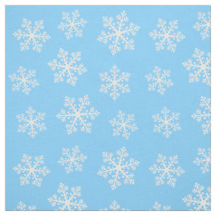 Blauer Schneeflocken Stoff