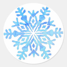 Blauer Schneeflockenaufkleber