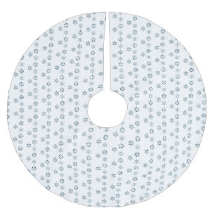 Blauer Schneeflockenrock Polyester Weihnachtsbaumdecke