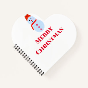 Blauer Schneemann Weihnachten Frohe Weihnachten Na Notizbuch