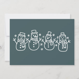 Blauer Schneemann Weihnachten Winter Fest Xmas