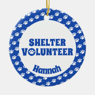 Blauer Schutz-Freiwilliger Keramik Ornament