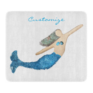 Blauer Schwanz Mermaid Schwimmbad Thunder_Cove Schneidebrett
