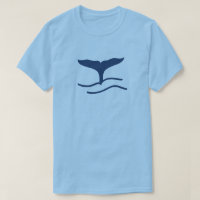 Blauer Schwanz Silhouette T - Shirt
