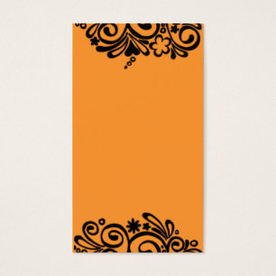 Blauer schwarz auf Orange