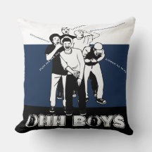 blauer Schwarz-weißer OHH BOYS packen Lachen auf