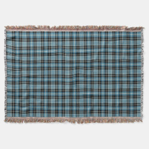 Blauer, Schwarzweiss-Clark-Clan-schottisches Decke