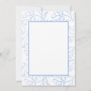 Blauer Scrolltyp des Cornflower-Typs gemustert lee Einladung