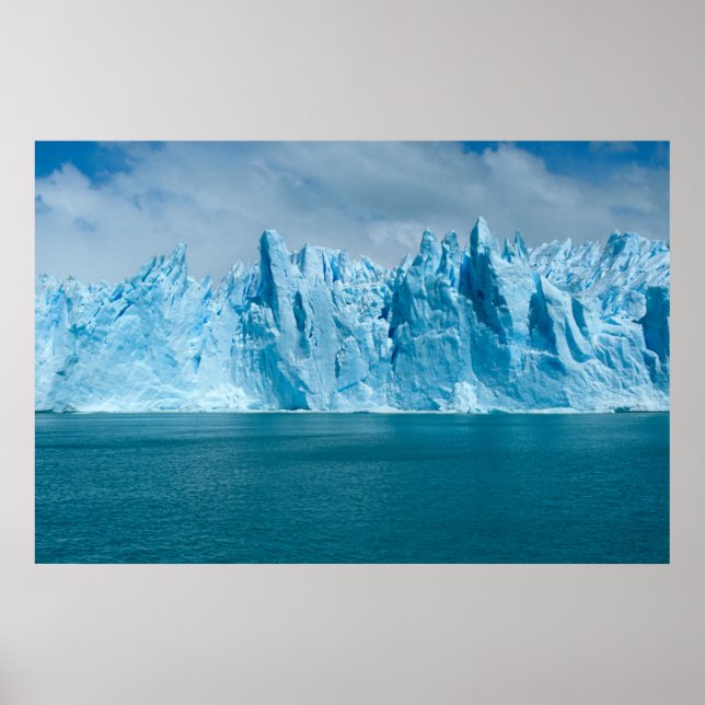 Blauer See, Eis und Himmel Poster (Vorne)