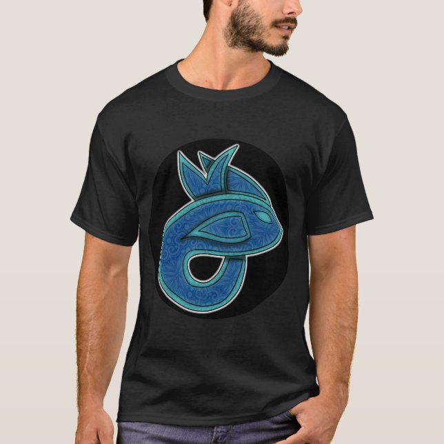 Blauer Seefisch T-Shirt (Vorderseite)