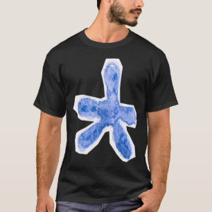 Blauer Seestern Wasserfarbe handgezeichnet T-Shirt