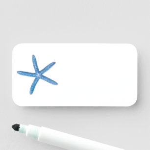 Blauer Seeteufel Namensschild