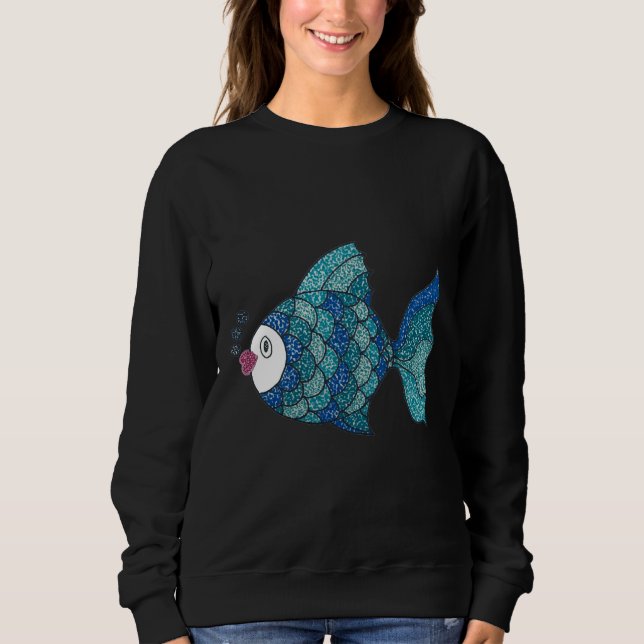 Blauer Seeteufel Sweatshirt (Vorderseite)