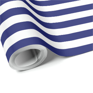 Blauer Seglerstreifen (großer Maßstab) Geschenkpapier