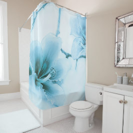 Blauer Seidenfleckbaum Blossom Duschvorhang