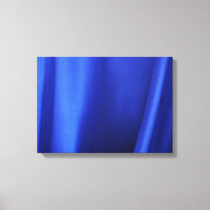 Blauer Seidenstoff Abstrakt Leinwanddruck