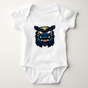 Blauer Shisa Baby Strampler