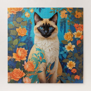 Blauer Siamese Katze Botanischer Garten