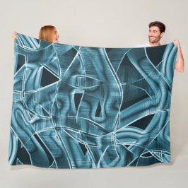 Blauer, sich überlappender Streifen, hervorgehoben Fleecedecke