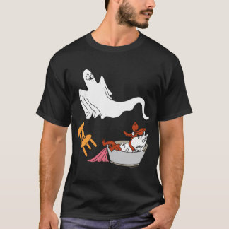Blauer Skifahrender Moomintroll steckt im Schnee W T-Shirt