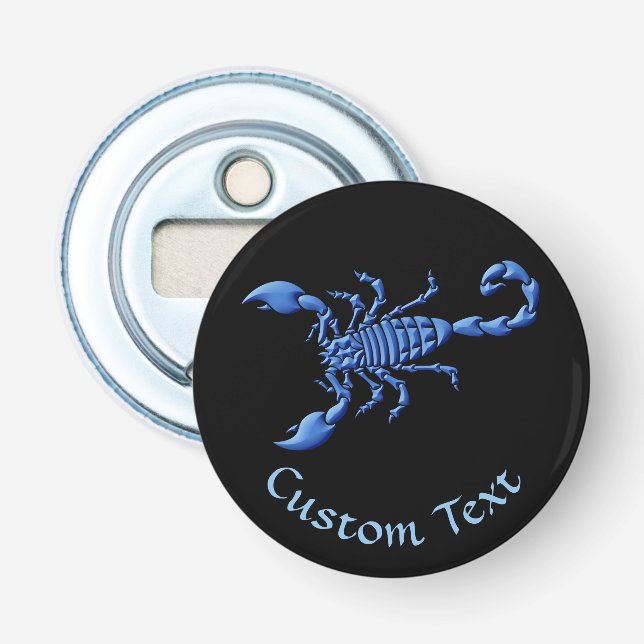 Blauer Skorpion Flaschenöffner (Vorderseite)