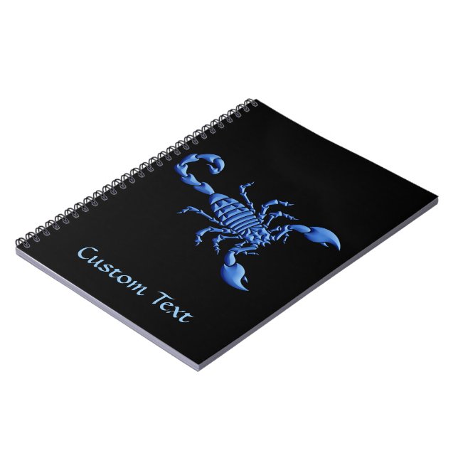 Blauer Skorpion Notizblock (Linke Seite)